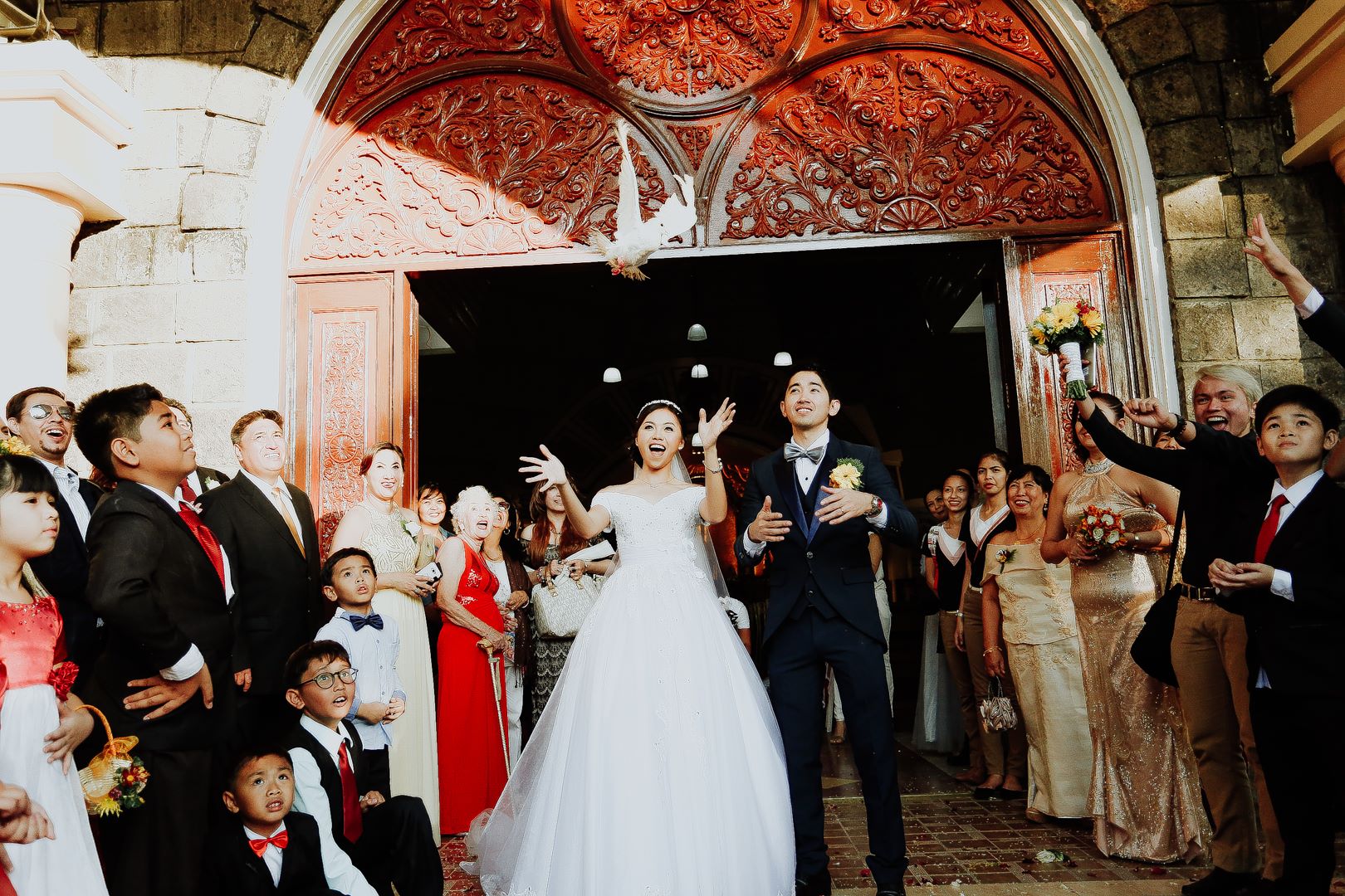 Jb & Jam's A Red Themed Church Wedding In Montalban